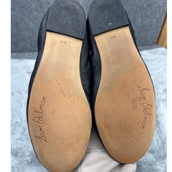 Sam Edelman Felicia Black Leather Slip On Comfort Ballet Flat Women 10.5 - Picture 9 of 9